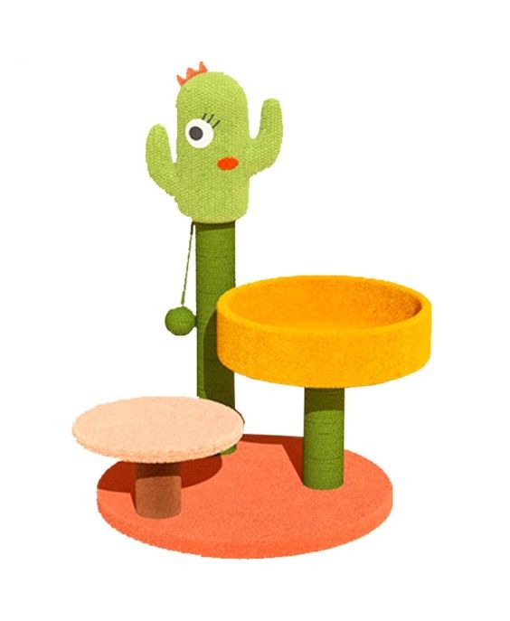 Árbol Rascador con diseño de Cactus Para Gato